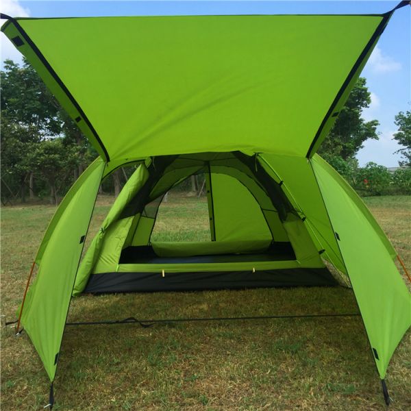 Hot Selling Double Layers 4-5 Person Family Camping Tent Party Tent Promotion Tent(HT6028)