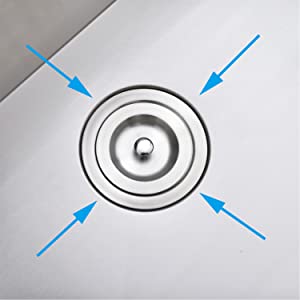 нержавеющая сталь рисбермы 304 уступа шара раковины рабочего места кухни дюйма 30X22 одиночная