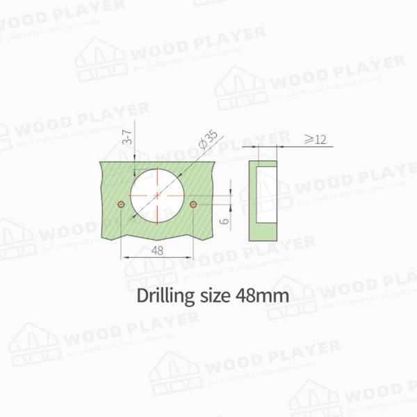 o copo de 12.0mm escondeu os encaixes ajustáveis do hardware da mobília das dobradiças de porta 3d