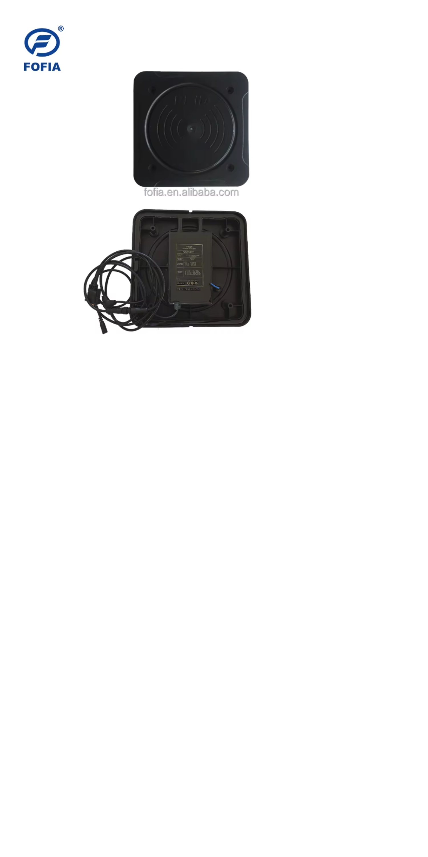 FOFIA White Waterproof Plastic 134.2KHz USB Short-Range RFID Fixed Reader ISO11784/5 Protocol 0~50cm Reading Distance for Farm