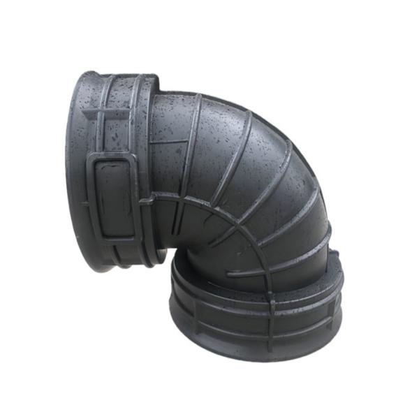 45 90 cotovelo ondulado da tubulação do calibre dos encaixes de tubulação 300mm do HDPE do grau com anel de borracha