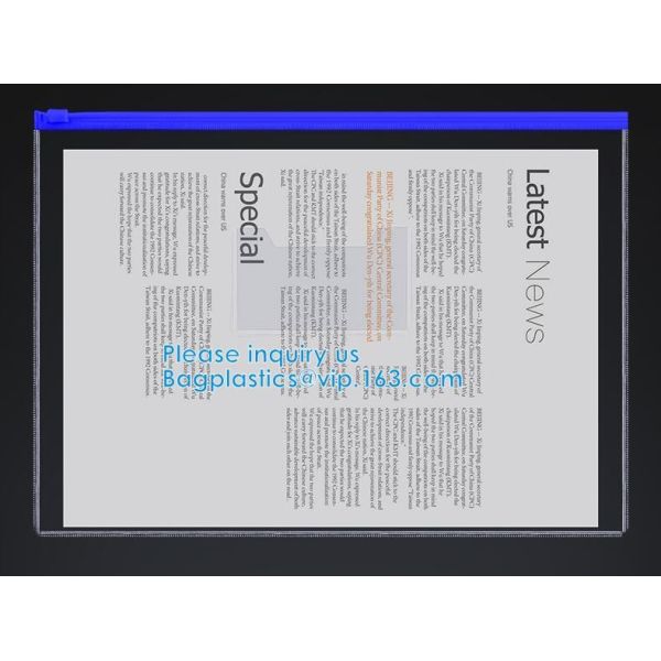 Biodegradable Slider Zipper Vinyl k Bag Slider Zipper Beach Vinyl Toiletry Zipp PVC Snap Closure