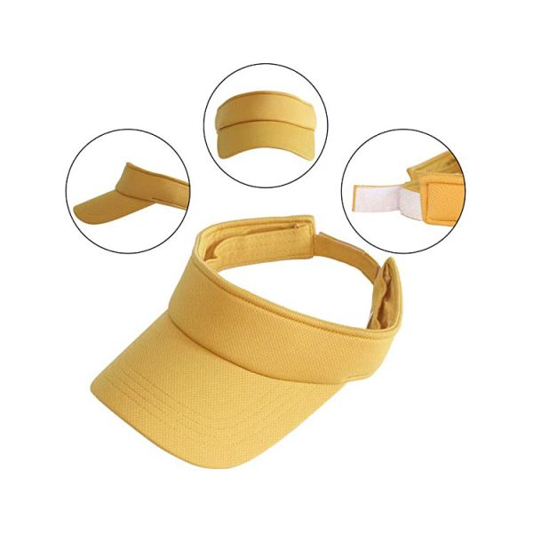 Adults Empty Plastic Ladies Sun Visor Hat Velcro Back Closure