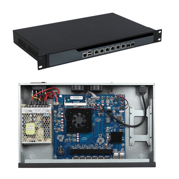 3865U 1U Server 6 LAN 2 Fiber Optic Linux Firewall Router Server с вентилятором