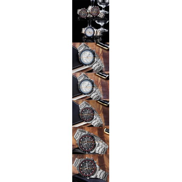 Red Marks Luxury Watch Man Men's Quartz Watch Fashion Business Man Watch Male Watch Steel