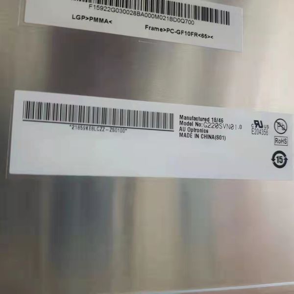 22 Inch Industrial LCD Display with 250cd/m2 Brightness and WLED Backlight G220SVN01.0