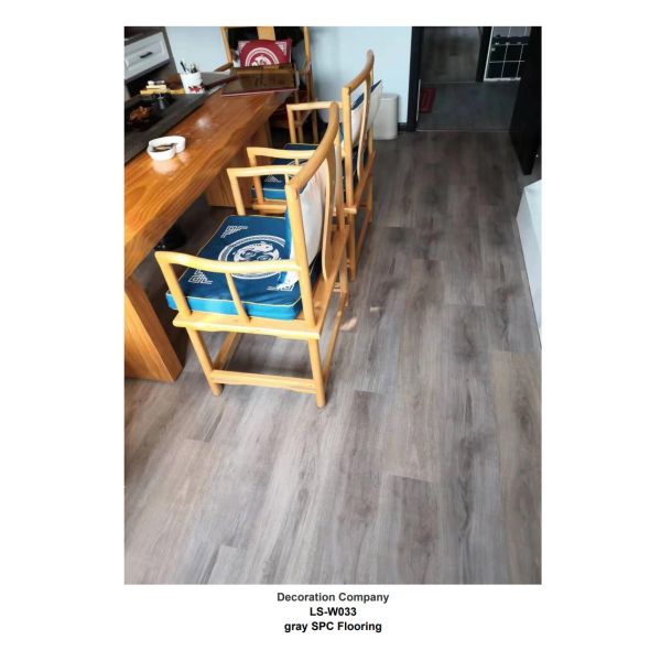 Grano inconsútil GKBM DG-W50002B de madera de Burlywood de la nuez del suelo 7x48” Kazán del vinilo compuesto plástico de la piedra amistosa de Eco