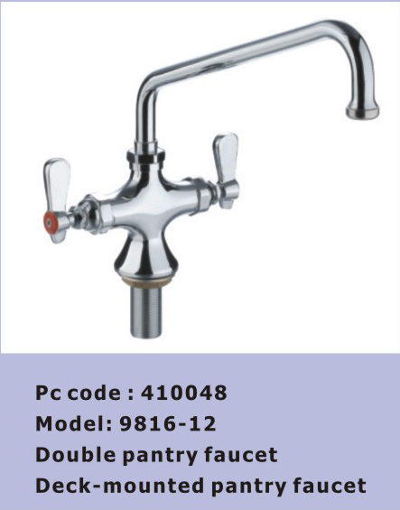 Single / Double Pantry Faucet Deck Mounted / Wall Mount Commercial Kitchen Faucets
