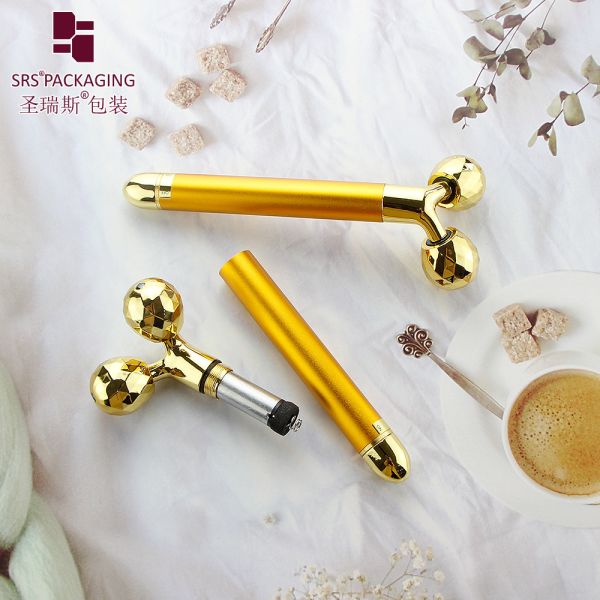 wholesale gold luxury vibrating face lift Y shape facial beauty massage tool
