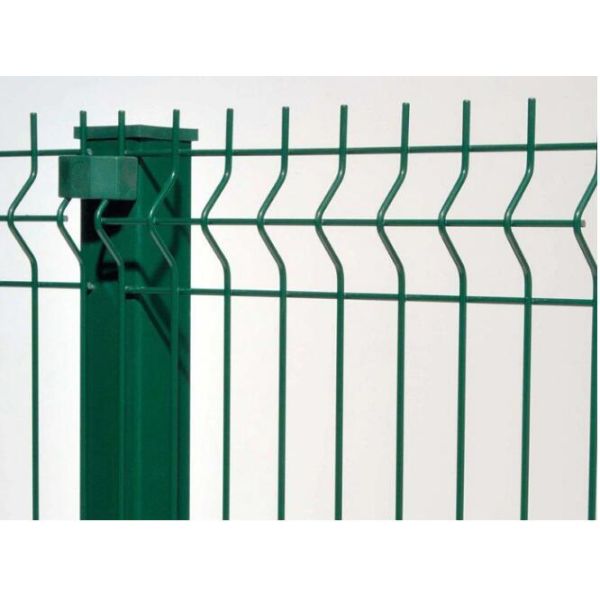 Зеленый винил покрыл декоративными ячеистую сеть загородки 3Д сваренную панелями для спортивной площадки