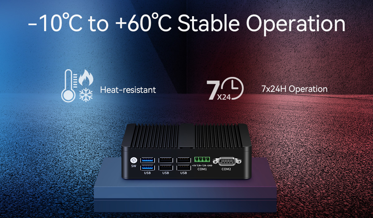 Intel N100 4 LAN Dual COM Industrial Mini Fanless PC с WIFI DDR4 16G оперативной памятью Windows Linux