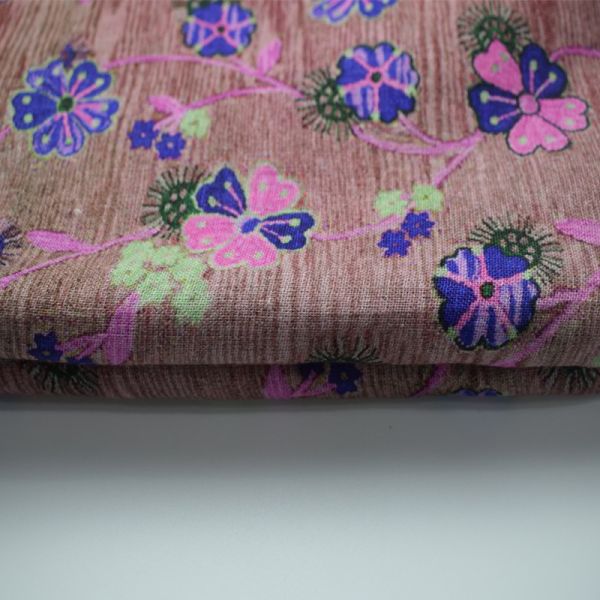 55% Viscose 45% Ramie Digital Printing Dress Cotton Fabric