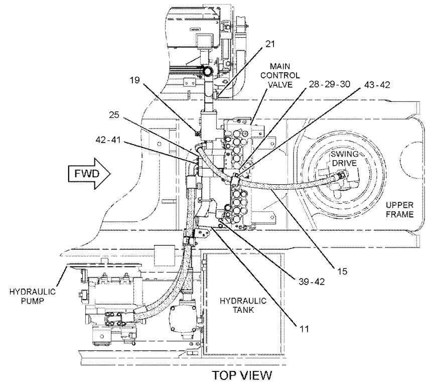 255-1986 2551986 Hose Excavator Spare Parts For C9 330D