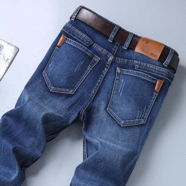 Men's Streetwear Jeans with Zipper Fly Printed Design and Pockets Special craft Washed