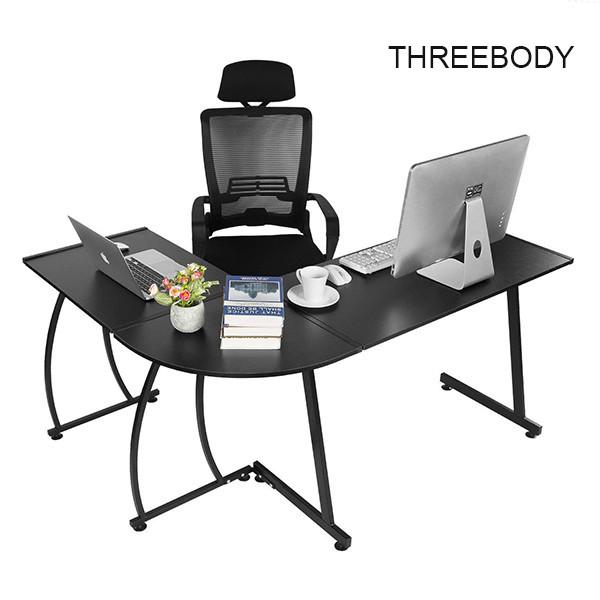 Custom Modern Executive Office Furniture , L Shape Corner Contemporary Office Table