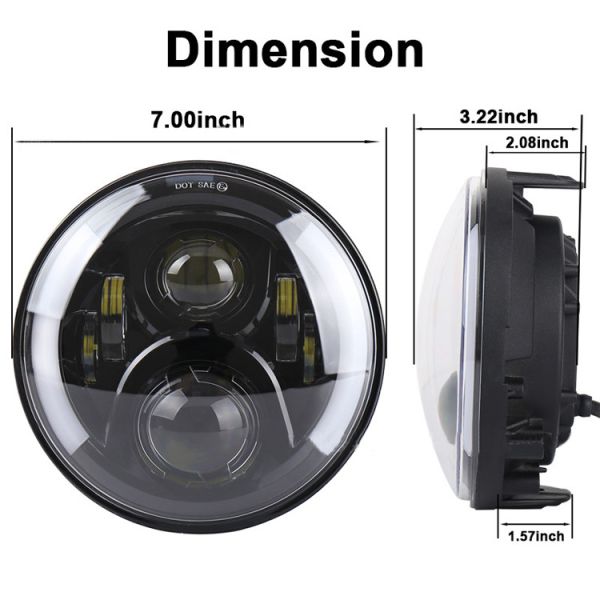 Universal 7 Inch LED Motorcycle Headlight 12V For Honda Customized for Replacement