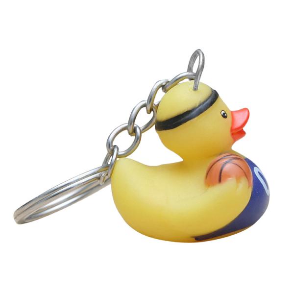 Professional Customized PVC Assorted Mini Rubber Duck Keychains Soft Feeling