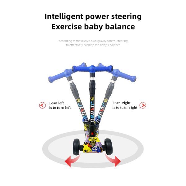 CE Certificate Included Blanco ABS Kids Kick Electric Drifting Scooter with Light