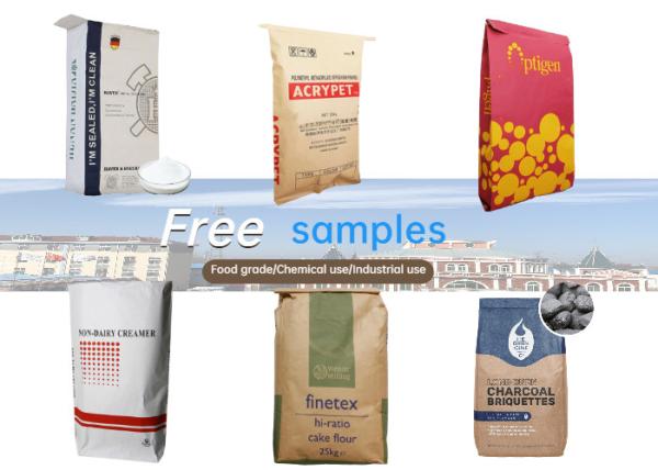 25kg Kraft Paper Pasted Valve Multiwall Paper Sack For Chemical Powder