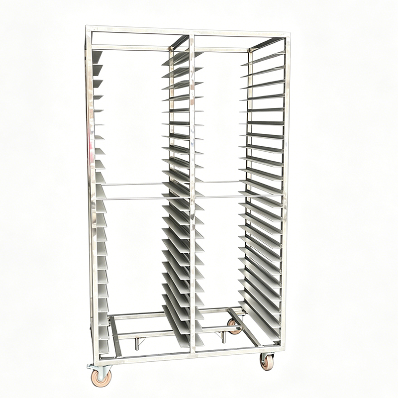 commercial  Kitchen Sus 304 316 Stainless Steel Aluminium 600 X 400 rotary Oven Half bakery bread Cooling rack cart half bakery trolley
