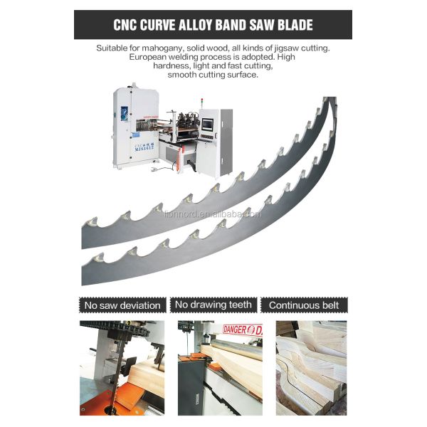 Carbide Tips TCT Wood Cutting Bandsaw Blade for Hard Wood Width 13-160mm