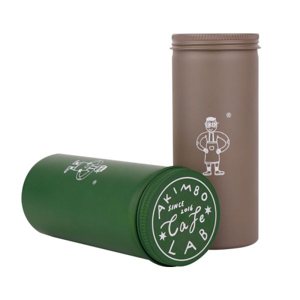15ML To 250ML Green Round Aluminum Canisters Embossed Logo Empty Coffee Can
