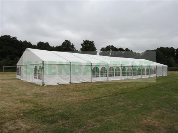 Outside Clear Windows Luxury Party Tent , White Marquee Tent Environmental Friendly