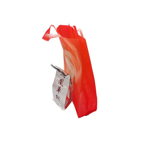 China Red HDPE / LLDPE Plastic Boutique Bags With Soft Loop Handle