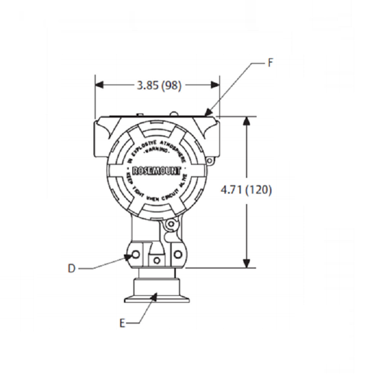 Rose-Mount 2090F Hygienic Pressure Transmitter Differential Pressure Transmitter Rosem-Ount Pressure Transmitter