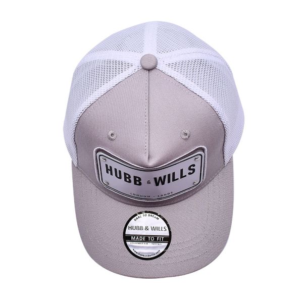 Unisex 5 Panel Trucker Cap Cotton Trucker Hats Pre Curved Visor Sweatband