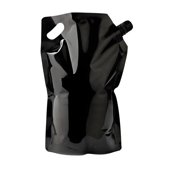 Plastic Spout Pouch Bolsas Para Jugos Liquidos Shampoo Pouch Flexible Packaging Bag Liquid Pouch Black