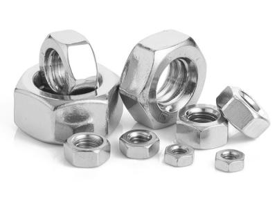 M5 M6 Ferro inoxidável Hexagon Nuts SUS304 SUS316 A2-70 A4 Parafuso hex com porcas hex
