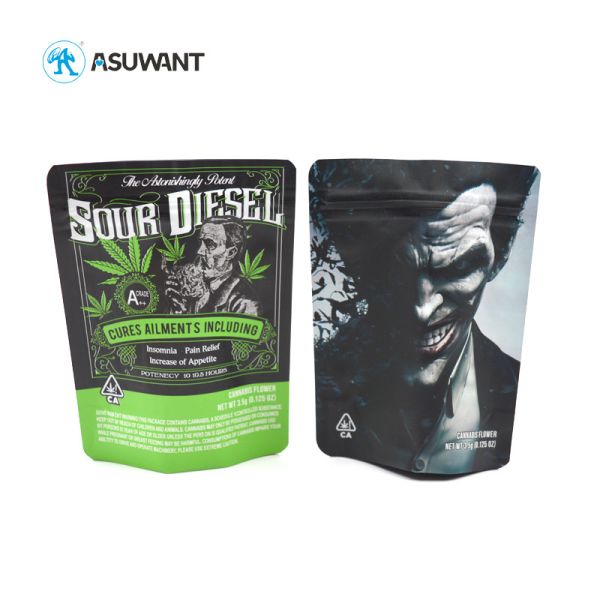 Влагостойкая таможня сумки молнии доказательства запаха напечатанная для печений травы табака засорителя