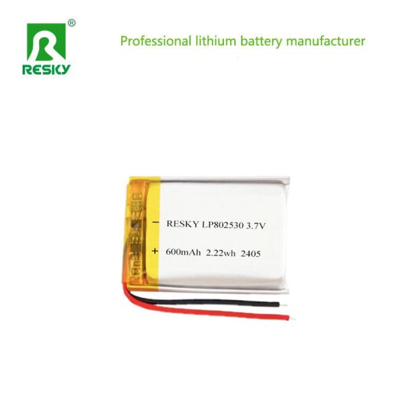 China Li-ion Battery Cell 3.7V 600mAh 802530 2.22wh Power Lithium Ion Polymer Battery Pack