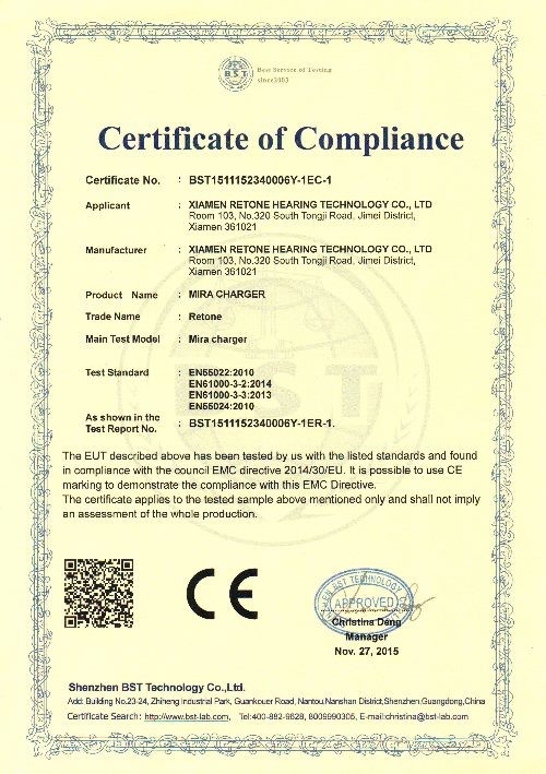 Retone shenzhen Technology Co., Ltd. Сертификации