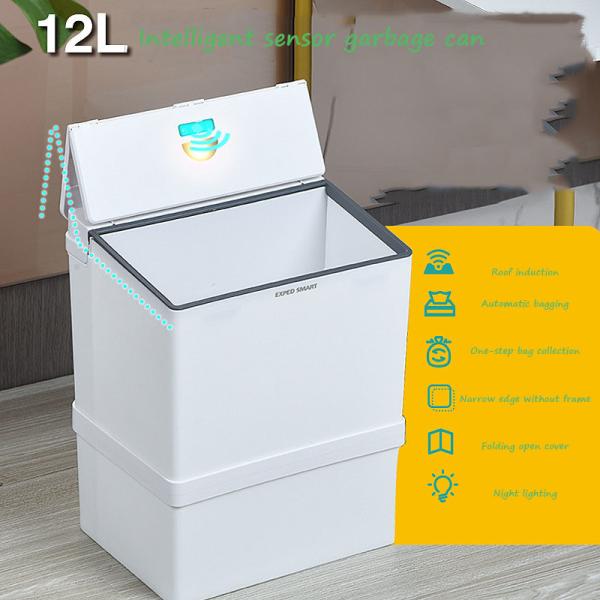 14l Bathroom Waste Bins Press-type Trash Can Smart Home Products Smart Waste Bins