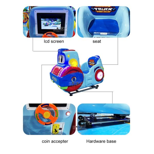Engineering Team Amusement Park Coin Operated Kiddie Ride Shaking Car Game Machine