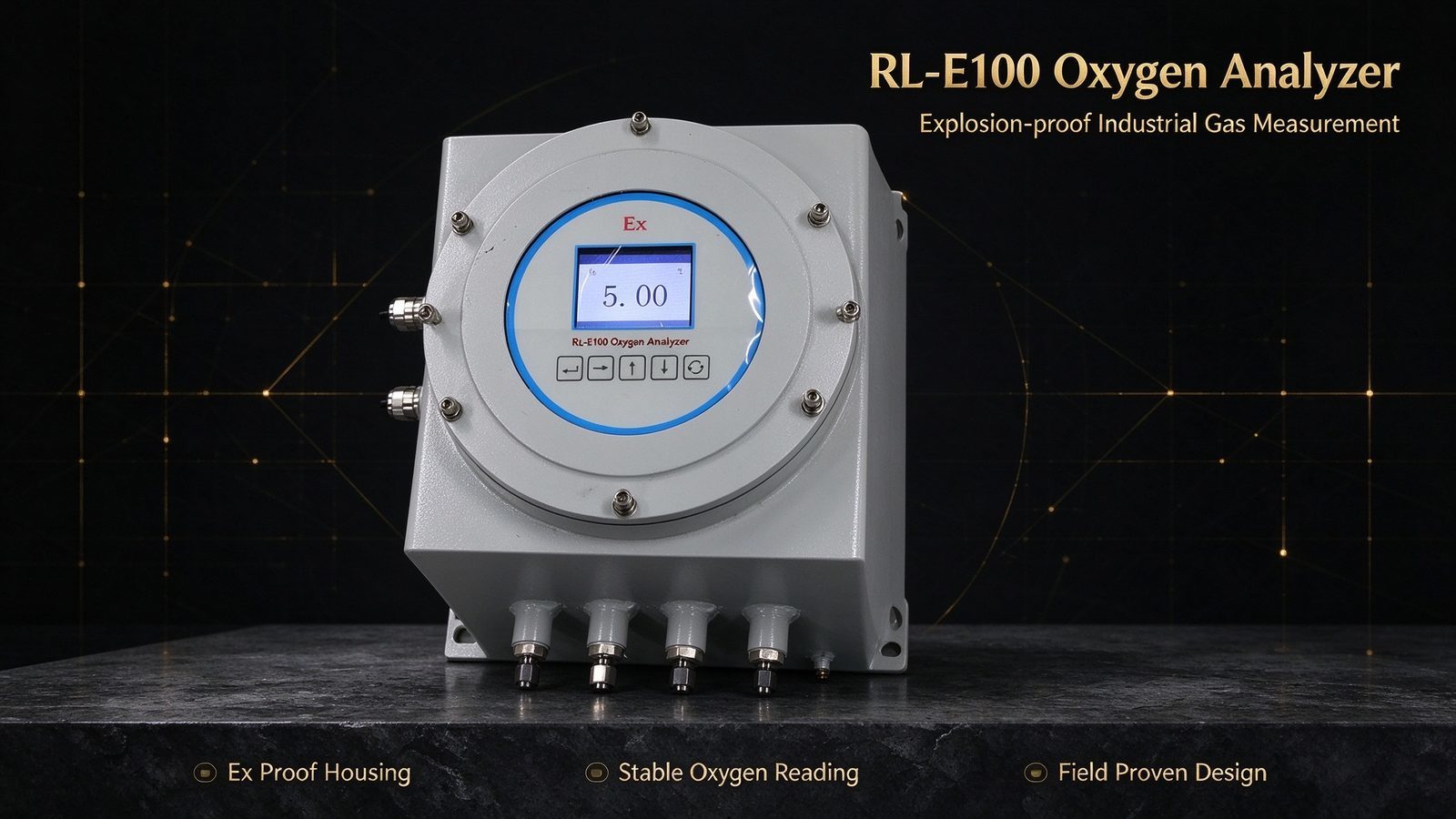 Online Explosion Proof Gas Analyzer EX d IIC T6 Gb Oxygen O2 Gas Purity Analyzer