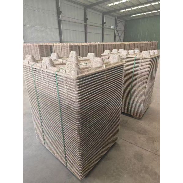 Durable compressed wood pallets with expansion rate below 5 percent suitable for long distance transportation and internal