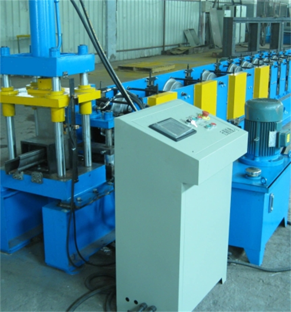 VCD Fire Air Duct Damper Frame Roll Forming Machine With Punching