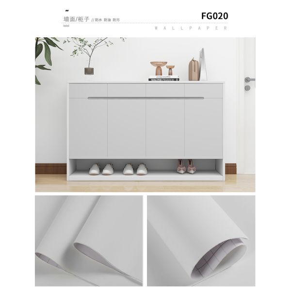 Plain Color PVC Skin Friendly Soft Film Waterproof Wallpaper For Furniture Renovation