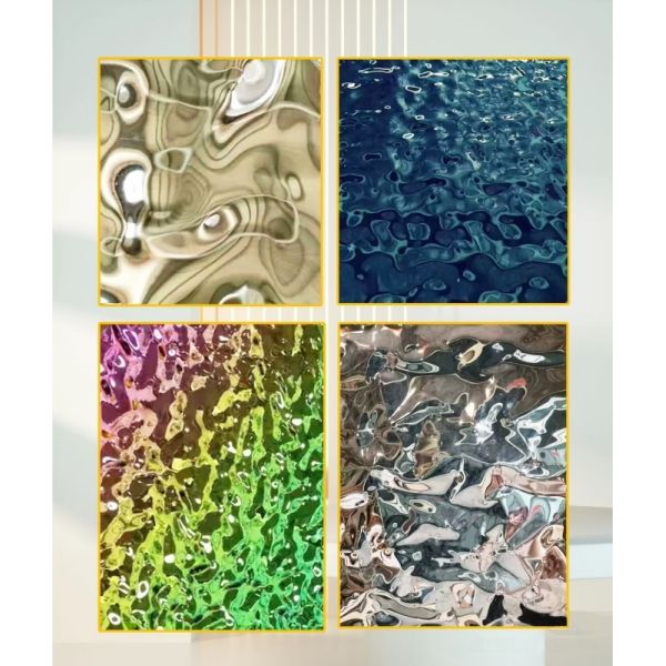 304 Grade Water Ripple Stainless Steel Panel Anti Rust For Architectural Projects