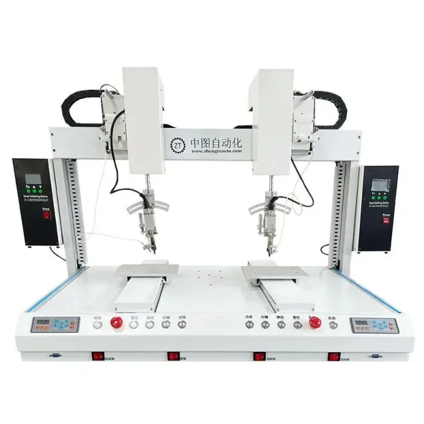Automatic PCB Soldering Machine 5 Axis Dual Heads Desktop Soldering Robot