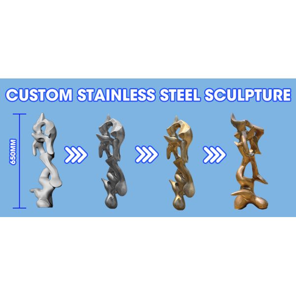 Customizable Design Durable Stainless Steel Sculpture for Indoor & Outdoor Use