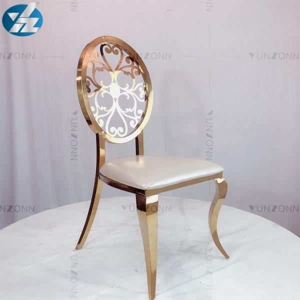 Round chair delicate design gold dining chairs