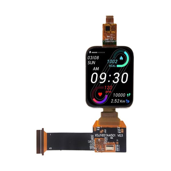 1.65 дюймовый AMOLED дисплейный модуль, разрешение 368x448, QSPI интерфейс IC RM69090 Вождение