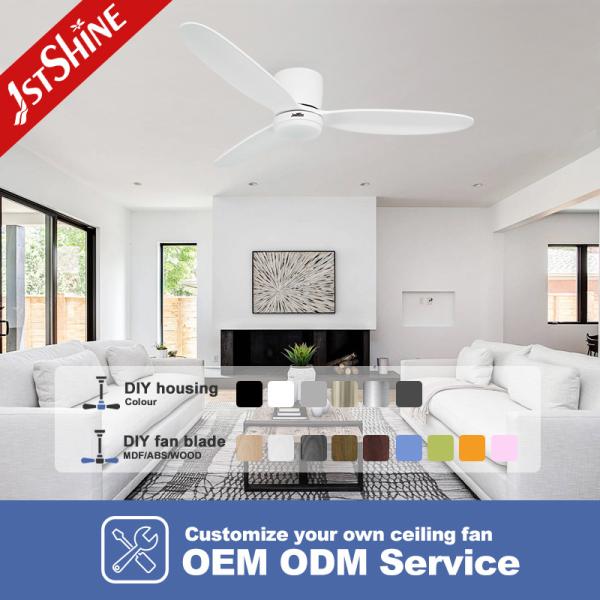ETL Certificado 1stshine Ventilador de teto montado ou tipo de teto com luz LED e controle remoto