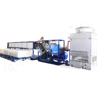 Système de réfrigération directe Machine à blocs de glace de 10 tonnes avec réfrigérant et roulement R404a
