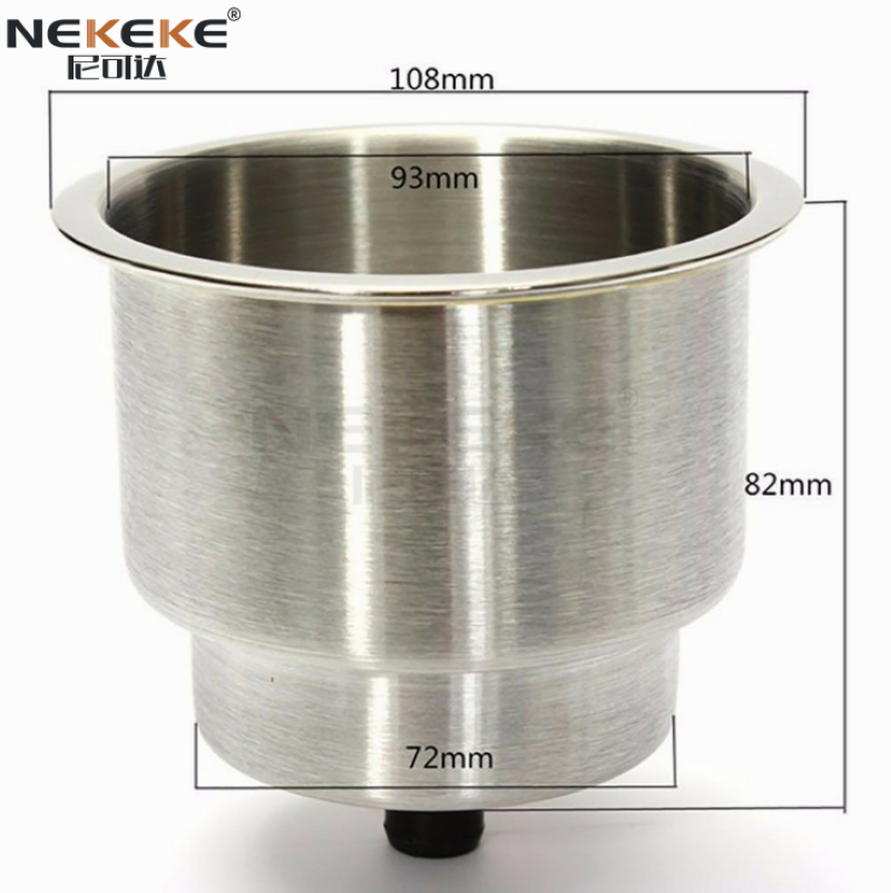 Porte-gobelet marin en acier inoxydable, surface brossée, SS304 SS316, couleur argent