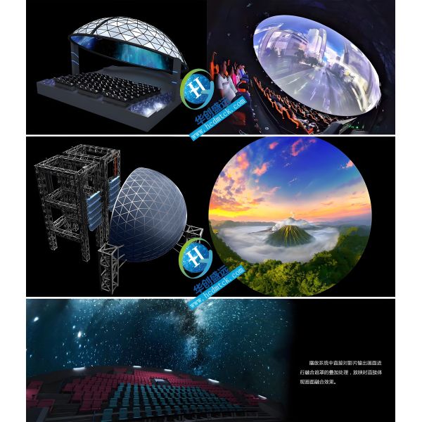 VR Dome Cinema 4D 9D Experiencia de vuelo con certificación CE/Rohs